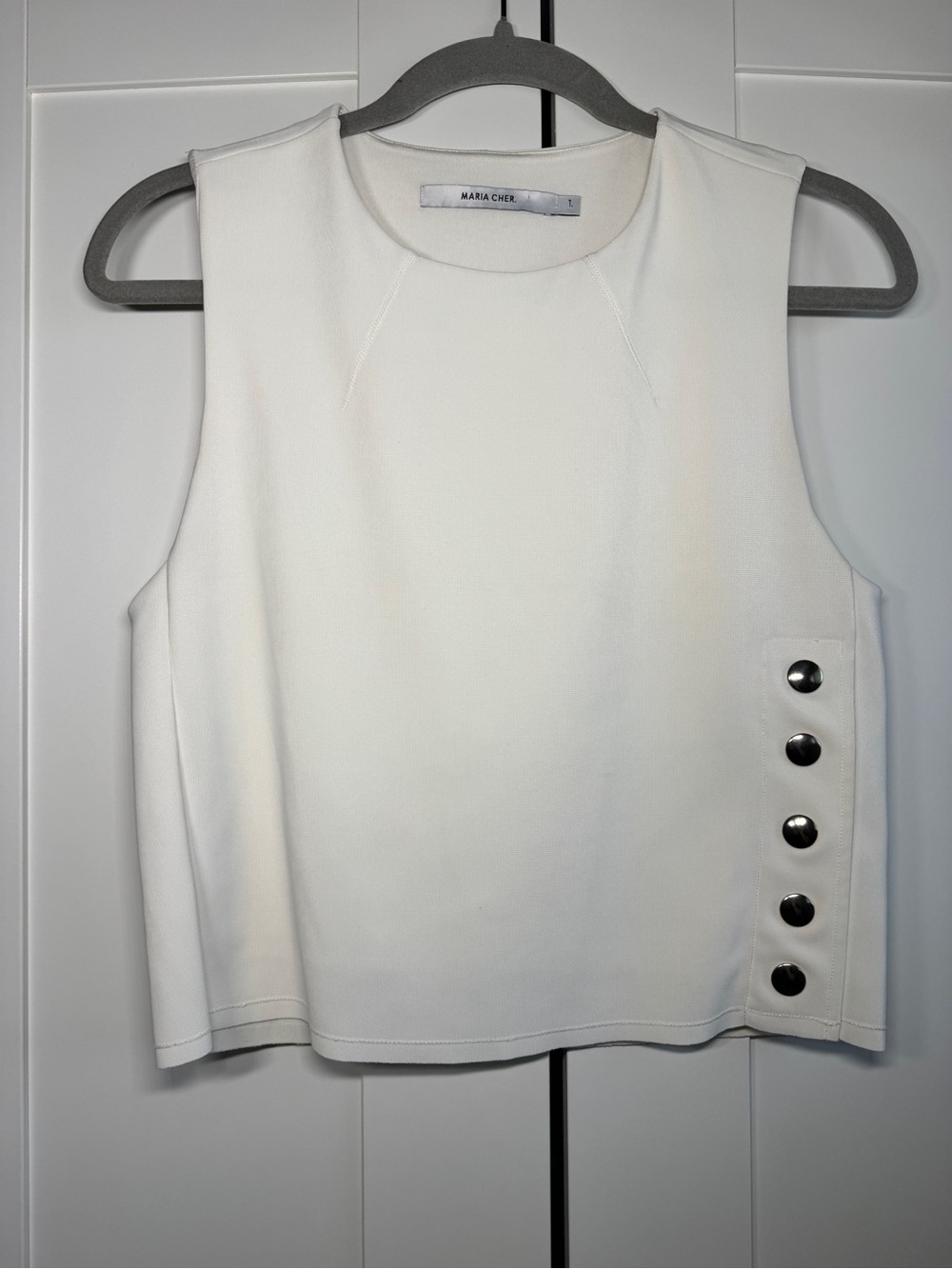 Maria Cher Sleeveless Top with Buttons Size Large/US 8